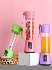 Portable Mini 6 Blade Juicer Blender | Outdoor Juicing Cup (380ml) - Rechargeable (Random Color)